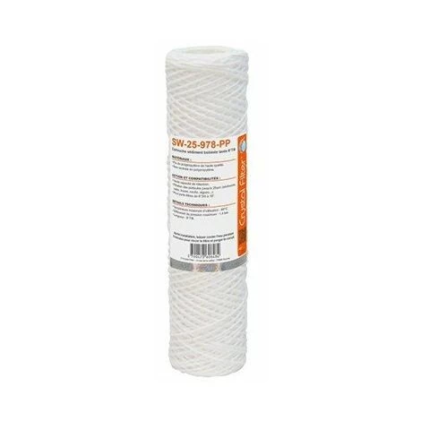 CRYSTAL FILTER Cartouche SW-25-978-PP - Polypropylène - 9"7/8 - 25 µm