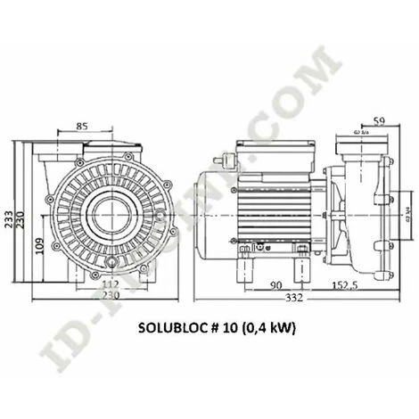 ID PISCINE Pompe Filtration SOLUBLOC 10 Compatible Desjoyaux® P18 – Image 2