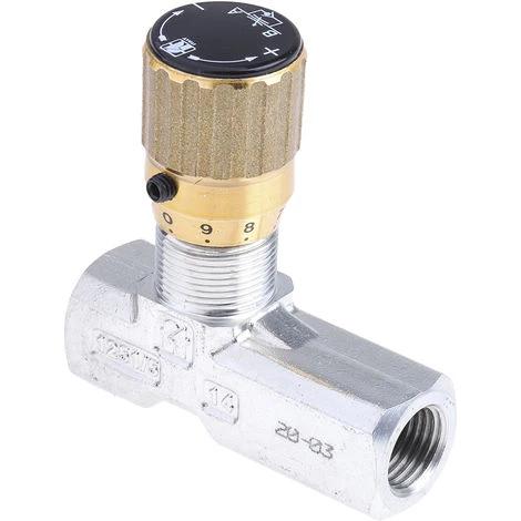 Vanne De Régulation Du Débit Hydraulique RS PRO, G 1/4, 210 Bar Bars ( Prix Pour 1 )