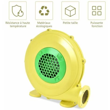 COSTWAY Souffleur Electrique Pompe Gonflable De Ventilateur Avec Moteur 380W Pour Château Gonflable Et Barbecue Jaune â Image 2