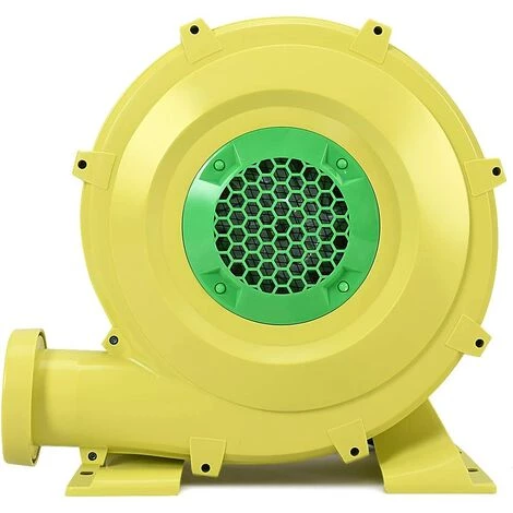 COSTWAY Pompe Gonflable De Ventilateur Electrique Avec Moteur 680W En Cuivre Et Cage En PP Pour Château Gonflable Et Arches Gonflable Jaune – Image 2