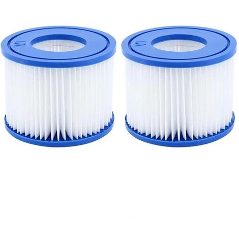 LITZEE Lot De 2 Cartouche De Rechange Pour Filtre Bestway Cartouche Filtrante VI Pour Lay-Z-Spa Miami, Vegas, Monaco – Image 2