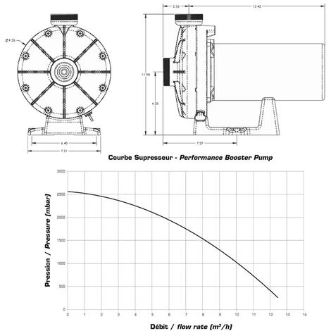 SCPFRANCE Surpresseur 1CV Hayward SCP - HAY-100-0050 – Image 2