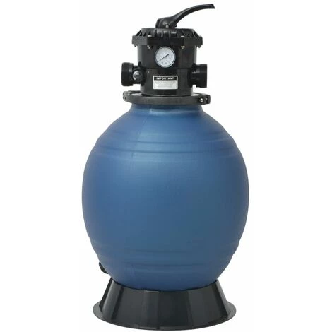 TRUE DEAL Filtre à Sable Pour Piscine Avec Vanne 6 Positions Bleu 460 Mm – Image 2