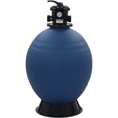 TRUE DEAL Filtre à Sable Pour Piscine Avec Vanne 6 Positions Bleu 660 Mm – Image 2