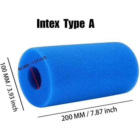 Kueatily éponge Filtrante Type A, Mousse Pour Filtre Piscine, Filtre Piscine Lavable Reutilisable, Filtre éponge Cartouche, Filtre Spa Intex Reutilisable, 2 Pièces – Image 5