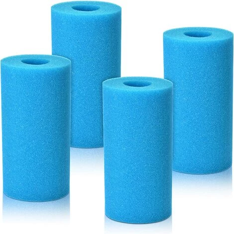 LangRay 4 Pièces Éponge Filtrante Type A, Cartouche De Filtre En Mousse, Mousse Pour Filtre Piscine, Réutilisables Et Lavables, Filtre En Mousse Pour Spa, Piscine, Jacuzzi