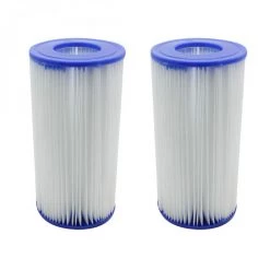 Lot De 2 Cartouches De Filtration Pour Pompe De Piscine - Type III - A/C - Linxor - Blanc