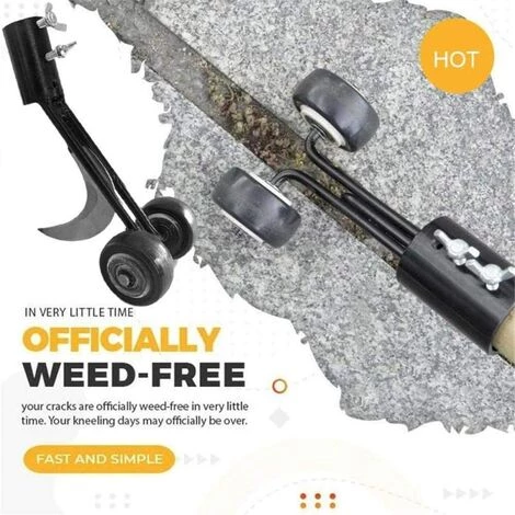 ABCRITAL Tondeuse À Gazon 2-En-1 Avec Extracteur De Mauvaises Herbes À Deux Roues, Arracheur De Mauvaises Herbes, Arrachez Les Herbes – Image 4