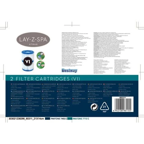 LONGZIMING Cartouches De Filtre De Piscine, Blanc – Image 5