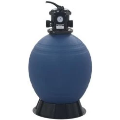 HAPPYSHOPPING Filtre A Sable Pour Piscine Avec Vanne 6 Positions Bleu 560 Mm