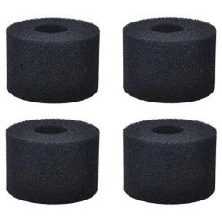 SUNFLOWER 4 Pièces Éponge Filtrante Type S1, Cartouche De Filtre En Mousse, Mousse Pour Filtre Piscine, Réutilisables Et Lavables, Filtre En Mousse Pour Spa, Piscine, Jacuzzi Noir 108*73mm