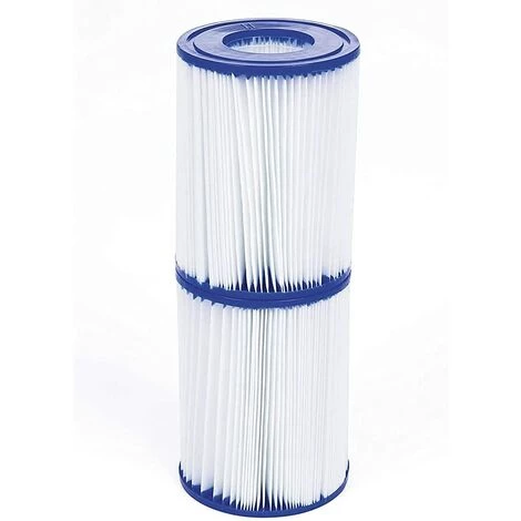 BEARSU Lot De 8 Filtres De Piscine Compatibles Avec Bestway Cartridge II, Filtre De Rechange Pour Jacuzzi Lay Z Spa – Image 2