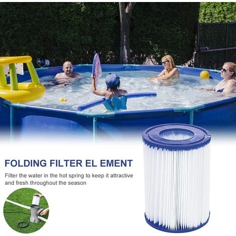 BEARSU Lot De 8 Filtres De Piscine Compatibles Avec Bestway Cartridge II, Filtre De Rechange Pour Jacuzzi Lay Z Spa – Image 4