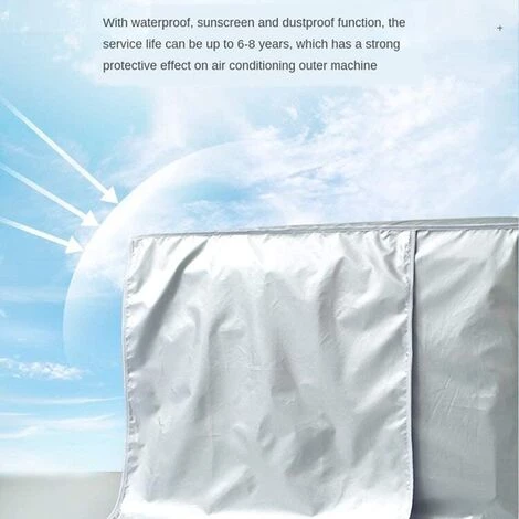 Housse Pour Pompe De Piscine, Climatiseur Exterieur Plus épaisse Couverture Imperméable De Climatiseur De Couverture Pour Unités Extérieures 75*26*57cm Fontainebleau – Image 2