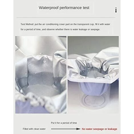 Housse Pour Pompe De Piscine, Climatiseur Exterieur Plus épaisse Couverture Imperméable De Climatiseur De Couverture Pour Unités Extérieures 75*26*57cm Fontainebleau – Image 5