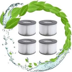 TINOR Filtres De Rechange Pour Mspa Cartouche Filtrante,pour Sous-Marins Et Spa Chauds,Convient Pour Tous Les Jacuzzis Actuels,pour Piscines Gonflables (4pièces)