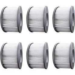 HIASDFLS Lot De 6 Filtres De Jacuzzi Pour Piscines Gonflables Mspa, Version Améliorée, Cartouche De Filtre Compatible Avec Tous Les Jacuzzi Actuels