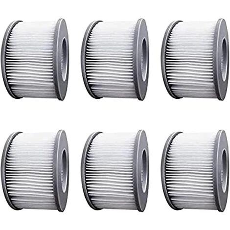 HIASDFLS Lot De 6 Filtres De Jacuzzi Pour Piscines Gonflables Mspa, Version Améliorée, Cartouche De Filtre Compatible Avec Tous Les Jacuzzi Actuels