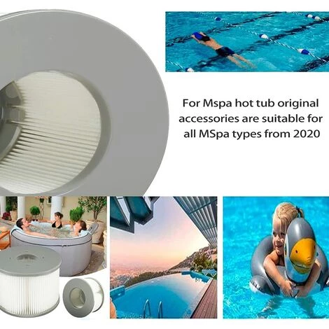 HIASDFLS Lot De 6 Filtres De Jacuzzi Pour Piscines Gonflables Mspa, Version Améliorée, Cartouche De Filtre Compatible Avec Tous Les Jacuzzi Actuels – Image 4