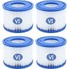HIASDFLS Cartouche Filtrantes Pour Piscine Type Vi Pour Bestway 58323, Taille 6 Filtre De Piscine (Lot De 4)