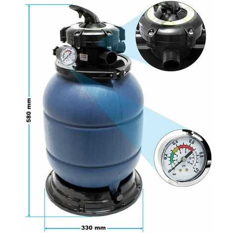 HELLOSHOP26 Cuve Filtrante Bac Filtre à Sable S Wattsimminpool Piscine Filtre Piscine Hors-sol - Or – Image 2