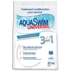 Sel De Piscine 3 En 1 Universel 25 Kg - Aquaswim - Blanc