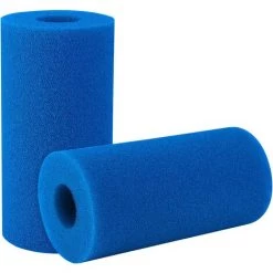 CADEAUX Lot De 2 Filtres De Piscine, éponge De Cartouche De Filtre De Bain à Remous En Mousse Lavable Réutilisable (bleu, 100 X 40 X 200 Mm)