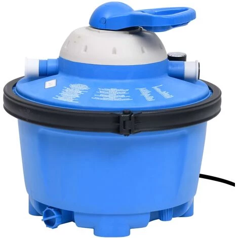 YOUTHUP Pompe De Filtration à Sable Bleu Et Noir 385x620x432mm 200W 25L – Image 3