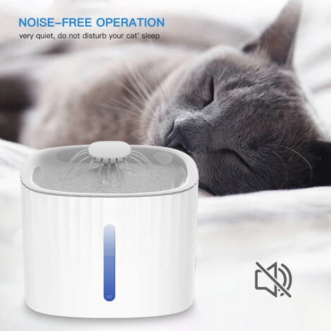 SUPERSELLER Fontaine à Eau Et Distributeur D'eau Pour Chat Distributeur D'eau Automatique Pour Animaux De Compagnie 3L LED Affichage Du Niveau D'eau Distributeur D'eau Sans Bruit Pour Chats Chiens Et Autres Animaux De Compagnie - Type De DEL – Image 4