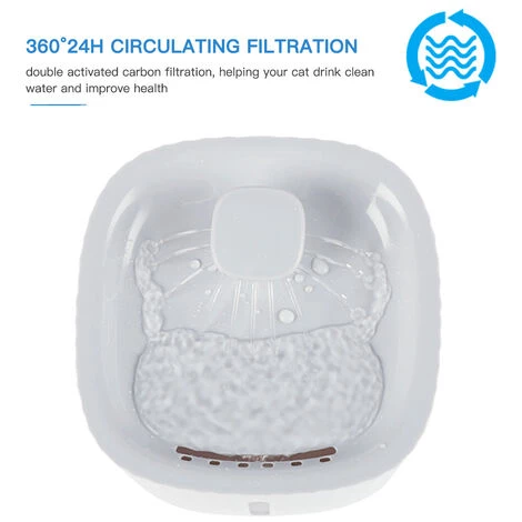 SUPERSELLER Fontaine à Eau Et Distributeur D'eau Pour Chat Distributeur D'eau Automatique Pour Animaux De Compagnie 3L LED Affichage Du Niveau D'eau Distributeur D'eau Sans Bruit Pour Chats Chiens Et Autres Animaux De Compagnie - Type De DEL – Image 5