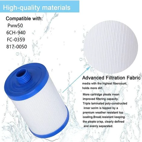 ELLE Baignoire SPA Acrylique Piscine Pour Enfants élément Filtrant élément Filtrant En Papier Au Lieu De PWW50L 6CH-940 – Image 2