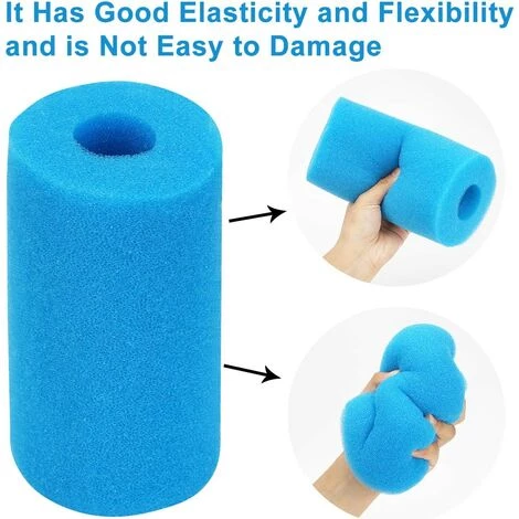 TINOR Lot De 4 Éponge Filtrante Type A, Mousse Pour Filtre Piscine Reutilisable, Filtre Éponge Cartouche Filtre En Mousse, Éponge Filtrante Pour Piscine Spa Type A – Image 5