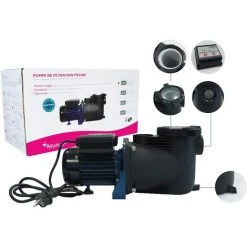 AQUALUX EDENEA Pompe Pour Filtration Piscine Avec Timer Intégré - 1/3CV - (en Complément D'un Filtre) - 0