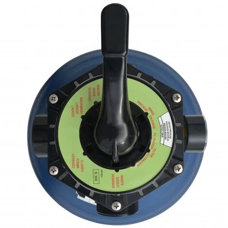 Topdeal Filtre à Sable Pour Piscine Avec Vanne 6 Positions Bleu 460 Mm FF91169_FR – Image 5