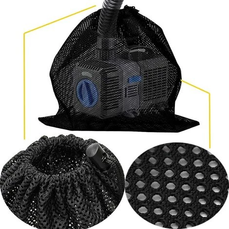 Sac De Pompe,Betterlife 2Pcs Sac En Filet De Filtre De Pompe, Sac De Filtre De Pompe D'étang, Sac En Filet De Pompe, Accessoires De Filtre De Pompe à Eau Domestique (41 * 31cm, Noir) – Image 5