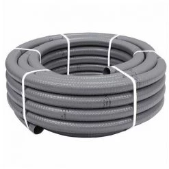 SUINGA Tuyau Gris Hydrotube Souple PVC Ø 25 Mm - Rouleau 50 Mètres
