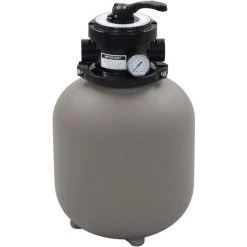 LITZEE Filtre à Sable Pour Piscine Avec Vanne 4 Positions Gris 350 Mm #