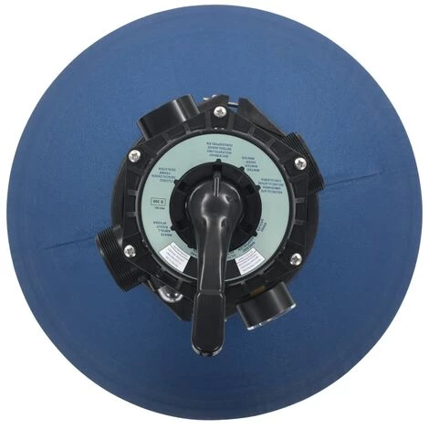 LITZEE Filtre à Sable Pour Piscine Avec Vanne 6 Positions Bleu 560 Mm # – Image 2