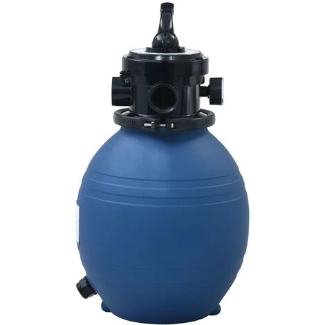 LITZEE Filtre à Sable Pour Piscine Avec Vanne 4 Positions Bleu 300 Mm # – Image 3