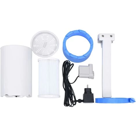 LITZEE Écumoire De Piscine Et Pompe Avec Adaptateur 16 Cm Plastique # – Image 3