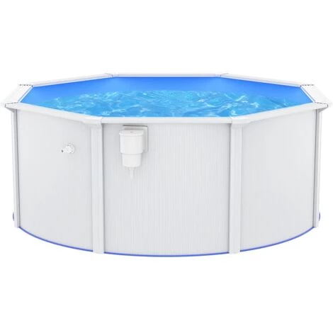 INLIFE Piscine Avec Parois En Acier 300x120 Cm Blanc – Image 2