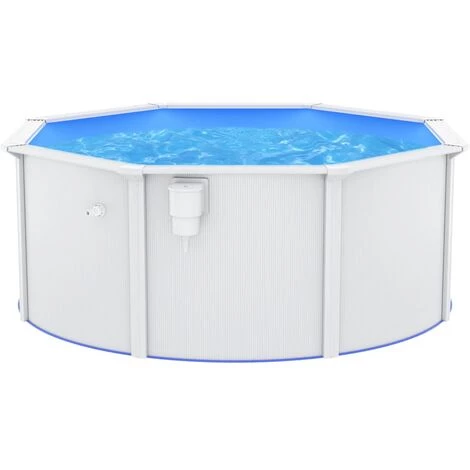 INLIFE Piscine Avec Parois En Acier 300x120 Cm Blanc – Image 3