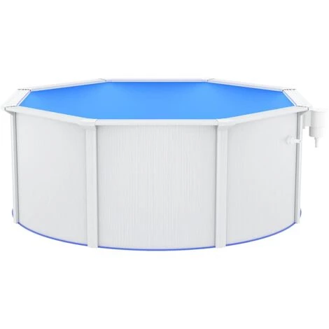 INLIFE Piscine Avec Parois En Acier 300x120 Cm Blanc – Image 5