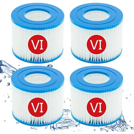 LONGZIMING Cartouches De Filtre Pour Piscine Type VI Pour Bestway 58323, Taille VI Spa Cartouche Filtre Pour Baignoire Pour Miami Pour Vegas, Pour Monaco