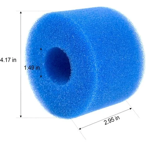 ALMI Éponge Filtrante Type S1 Filtres De Piscine En Mousse, Cartouche Filtrante RéUtilisable Pour Intex Type S1, Mousse Pour Piscine, Aquarium, Spa(6 Pièces) – Image 2