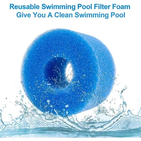 ALMI Éponge Filtrante Type S1 Filtres De Piscine En Mousse, Cartouche Filtrante RéUtilisable Pour Intex Type S1, Mousse Pour Piscine, Aquarium, Spa(6 Pièces) – Image 3