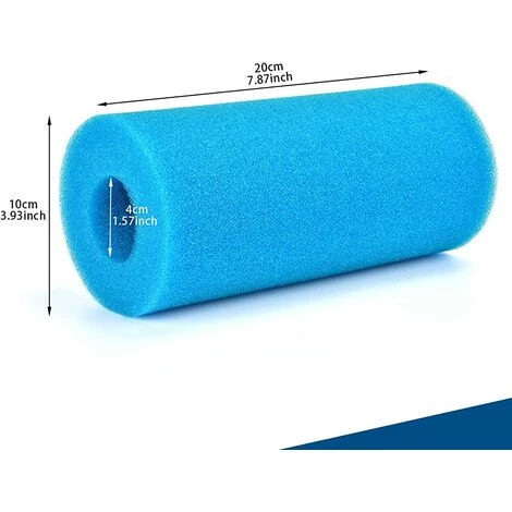ALMI 4 Pièces Éponge Filtrante Type A, Cartouche De Filtre En Mousse, Mousse Pour Filtre Piscine, Réutilisables Et Lavables, Filtre En Mousse Pour Spa, Piscine, Jacuzzi – Image 3