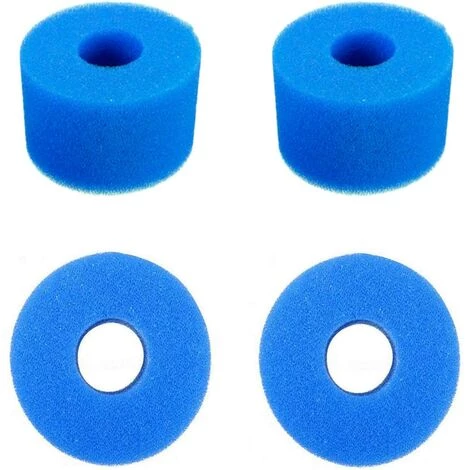 ALMI 4 Pièces Filtre Spa Éponge Filtrante Pour Type S1, Remplacement Lavable Pour Outil De Nettoyage De Cartouche De Cartouche De Papier Filtre De Type Intex S1, 7,3 X 10,8 X 10,8 Cm