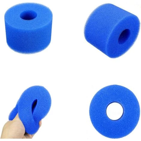ALMI 4 Pièces Filtre Spa Éponge Filtrante Pour Type S1, Remplacement Lavable Pour Outil De Nettoyage De Cartouche De Cartouche De Papier Filtre De Type Intex S1, 7,3 X 10,8 X 10,8 Cm – Image 3
